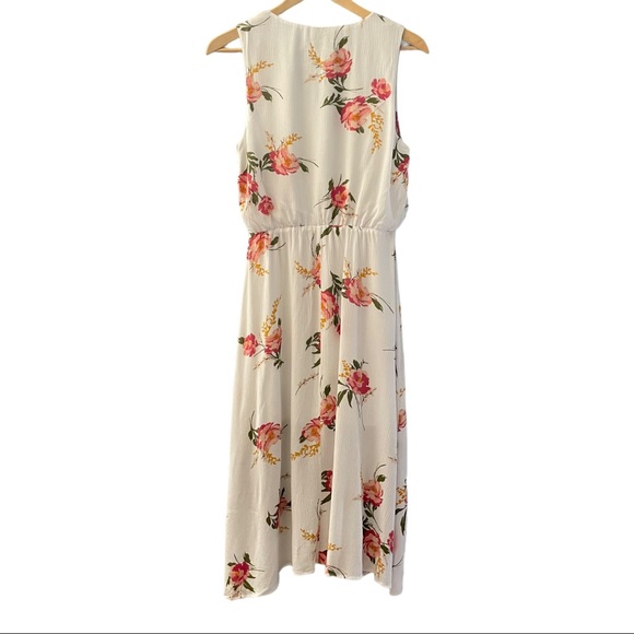 WAYF Sleeveless Blouson Midi Dress Size M Floral - Picture 5 of 6
